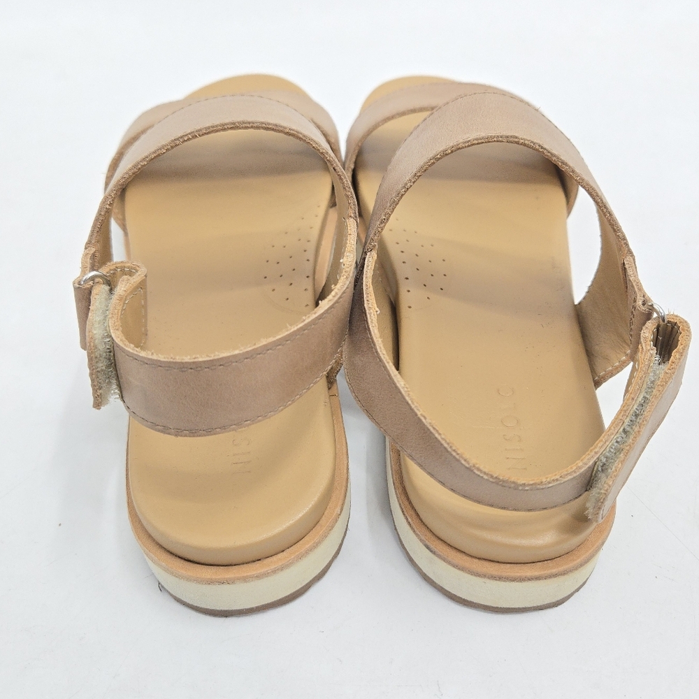 Nisolo Go To 2.0 Sandals Almond Leather Size 7.5 - Picture 6 of 11